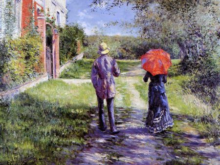 A Rising Road by Gustave Caillebotte - Hand-Painted Oil Painting on Canvas Fashion