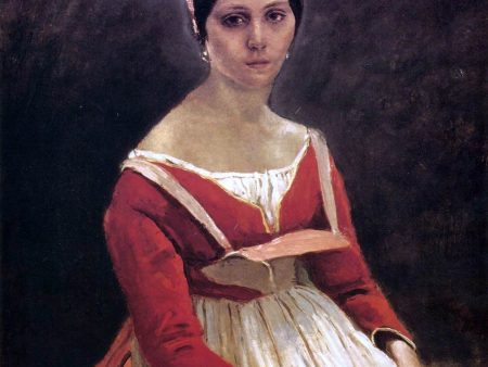 Young Woman (Madame Legois) by Jean-Baptiste-Camille Corot - Hand-Painted Oil Painting on Canvas Fashion