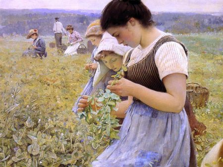 Women in the Fields by Charles Sprague Pearce - Hand-Painted Oil Painting on Canvas Cheap