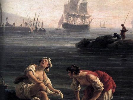 A Seashore (detail) by Claude-Joseph Vernet - Hand-Painted Oil Painting on Canvas For Cheap