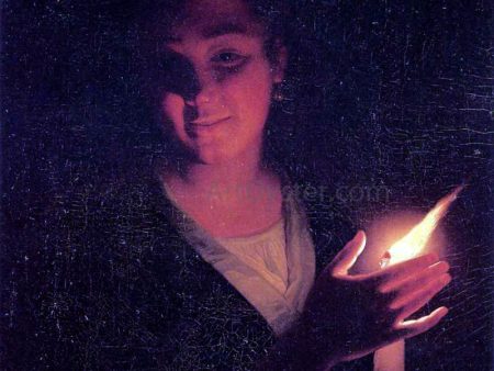 Young Girl with a Candle by Godfried Schalcken - Hand-Painted Oil Painting on Canvas Supply