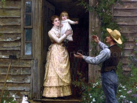 The Homecoming by Jennie Augusta Brownscombe - Hand-Painted Oil Painting on Canvas Supply