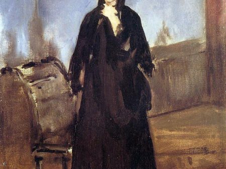 Young Woman with a Pink Shoe (also known as Portrait of Bertne Morisot) by Edouard Manet - Hand-Painted Oil Painting on Canvas Fashion