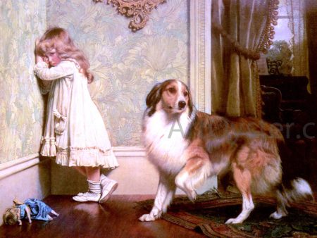 A Special Pleader by Charles Burton Barber - Hand-Painted Oil Painting on Canvas Online now