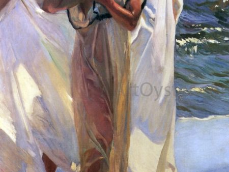 After a Bathe by Joaquin Sorolla Y Bastida - Hand-Painted Oil Painting on Canvas Sale