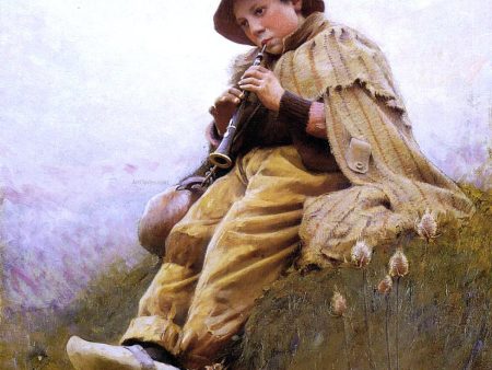 A Shepherd Boy by Charles Sprague Pearce - Hand-Painted Oil Painting on Canvas Online Hot Sale