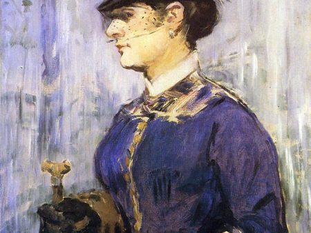 Young Woman in a Round Hat by Edouard Manet - Hand-Painted Oil Painting on Canvas Discount