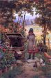 A Little Flower Girl by Edward Lamson Henry - Hand-Painted Oil Painting on Canvas For Cheap