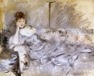 Young Woman in Grey Reclining by Berthe Morisot - Hand-Painted Oil Painting on Canvas Supply