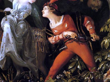 A Scene from  Undine  (detail) by Daniel Maclise - Hand-Painted Oil Painting on Canvas Online now