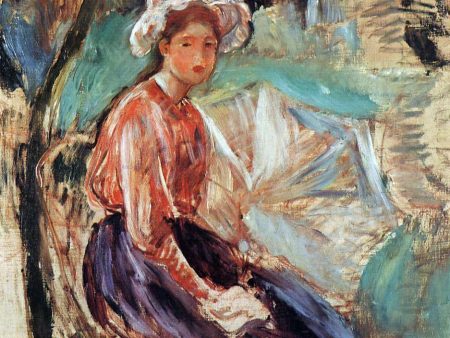 Young Girl with an Umbrella by Berthe Morisot - Hand-Painted Oil Painting on Canvas Cheap