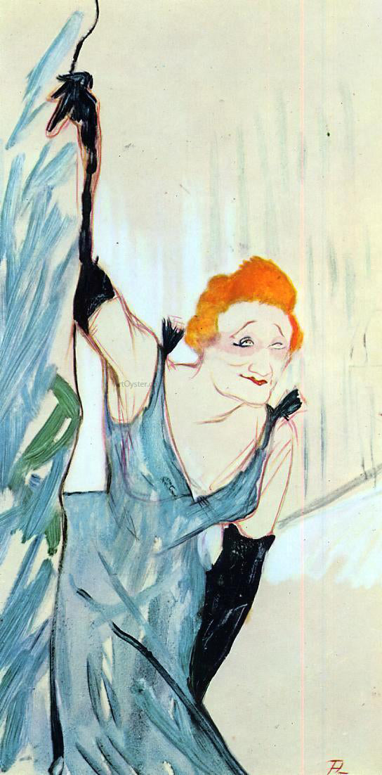 Yvette Guilbert Taking a Curtain Call by Henri De Toulouse-Lautrec - Hand-Painted Oil Painting on Canvas Online