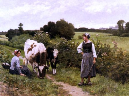 A Rest Along the Way by Edouard Bernard Debat-Ponsan - Hand-Painted Oil Painting on Canvas Online Sale