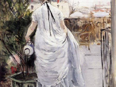 Young Woman Watering a Shrub by Berthe Morisot - Hand-Painted Oil Painting on Canvas on Sale