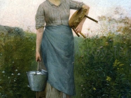 A Broadway Milkmaid by Francis David Millet - Hand-Painted Oil Painting on Canvas Online Sale