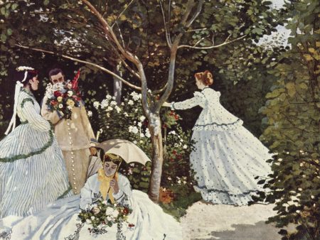 Women in the Garden by Claude Oscar Monet - Hand-Painted Oil Painting on Canvas Discount