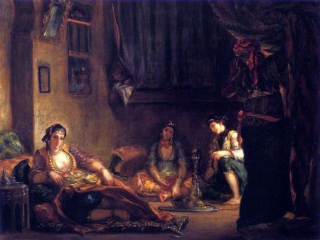 Women of Algiers in Their Apartmente by Eugene Delacroix - Hand-Painted Oil Painting on Canvas Fashion