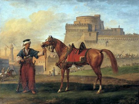 A Mameluk Leading His Horse by Carle Vernet - Hand-Painted Oil Painting on Canvas Hot on Sale