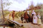 Sunday Morning by Jennie Augusta Brownscombe - Hand-Painted Oil Painting on Canvas For Cheap