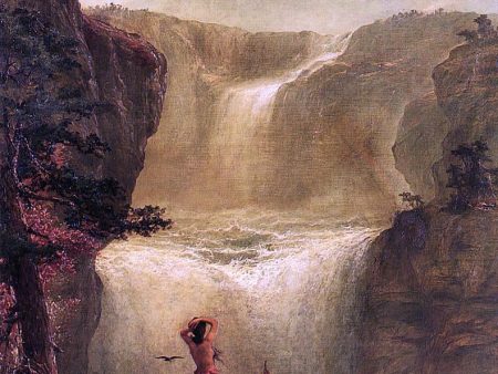 Hiawatha and Minnehaha on Their Honeymoon by Jerome B. Thompson - Hand-Painted Oil Painting on Canvas on Sale