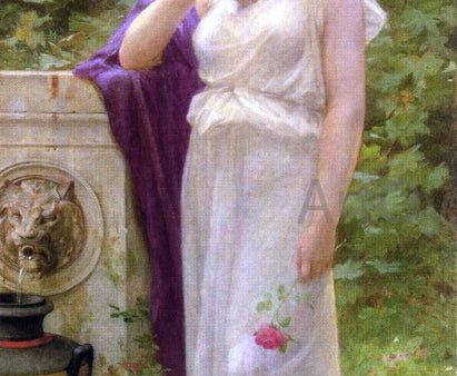 Young Woman with a Rose by Guillaume Seignac - Hand-Painted Oil Painting on Canvas Supply