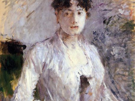 Young Woman in Mauve by Berthe Morisot - Hand-Painted Oil Painting on Canvas Online now