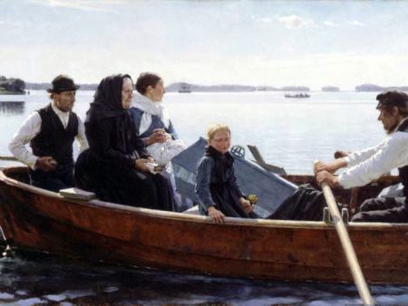 A Child s Funeral by Albert Edelfelt - Hand-Painted Oil Painting on Canvas Hot on Sale