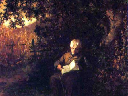 A Quiet Hour by Eastman Johnson - Hand-Painted Oil Painting on Canvas Online