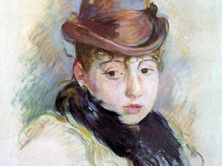 Young Woman in a Hat (Henriette Patte) by Berthe Morisot - Hand-Painted Oil Painting on Canvas Hot on Sale