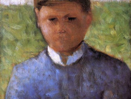 Young Peasant in Blue by Georges Seurat - Hand-Painted Oil Painting on Canvas For Cheap