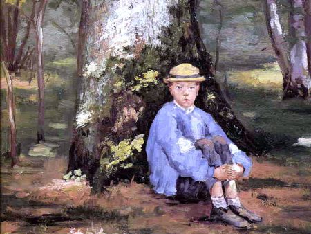 Yerres, Camille Daurelle Under an Oak Tree by Gustave Caillebotte - Hand-Painted Oil Painting on Canvas Hot on Sale