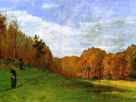 Woodbearers in Fontainebleau Forest by Claude Oscar Monet - Hand-Painted Oil Painting on Canvas For Sale