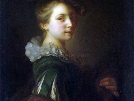 Young Woman in Theatrical Costume by Alexis Grimou - Hand-Painted Oil Painting on Canvas on Sale