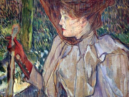 Woman with Gloves (also known as Honorine Platzer) by Henri De Toulouse-Lautrec - Hand-Painted Oil Painting on Canvas Cheap