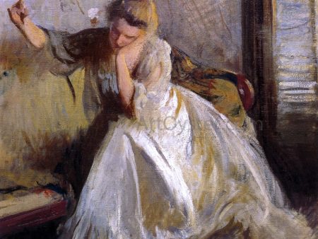 A Sketch by Edmund Tarbell - Hand-Painted Oil Painting on Canvas Hot on Sale